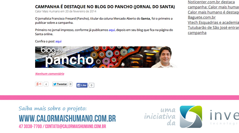 Blog Calor Mais Humano